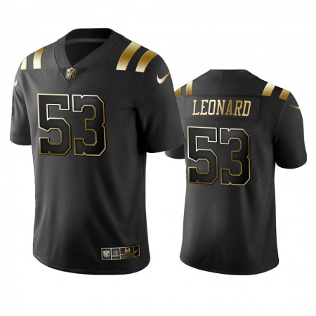 Maillot Homme Indianapolis Colts Shaquille Leonard 53 Golden Limited Noir